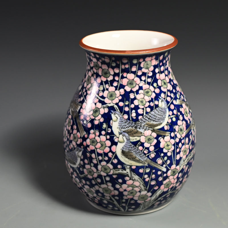 Plum Blossom Vase ー河本礫亭 舜間窯 礫亭造