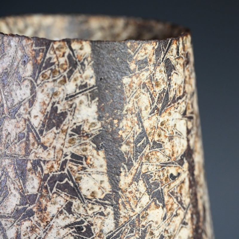 伝説のー和太守卑良による初期の花瓶「彩土杉文器」