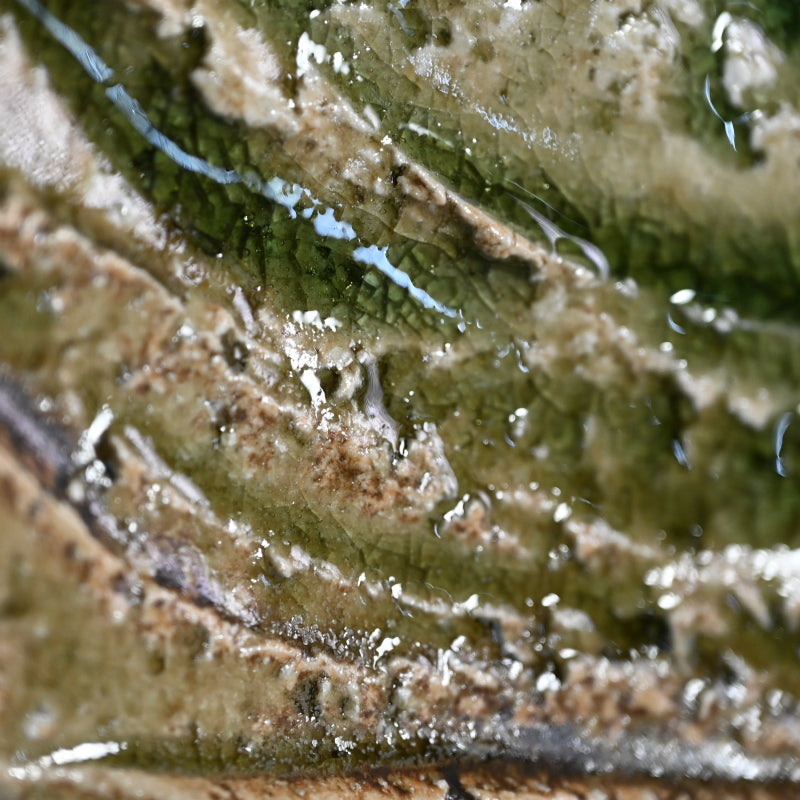 Radiacal Ash Glazed Swirling Iga Plate ー谷本 洋 "伊賀 皿"