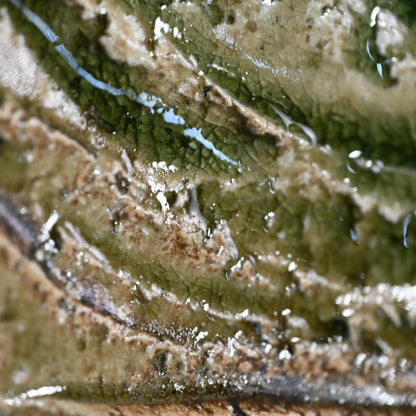 Radiacal Ash Glazed Swirling Iga Plate ー谷本 洋 "伊賀 皿"