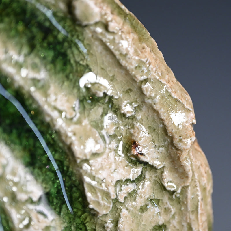 Radiacal Ash Glazed Swirling Iga Plate ー谷本 洋 "伊賀 皿"