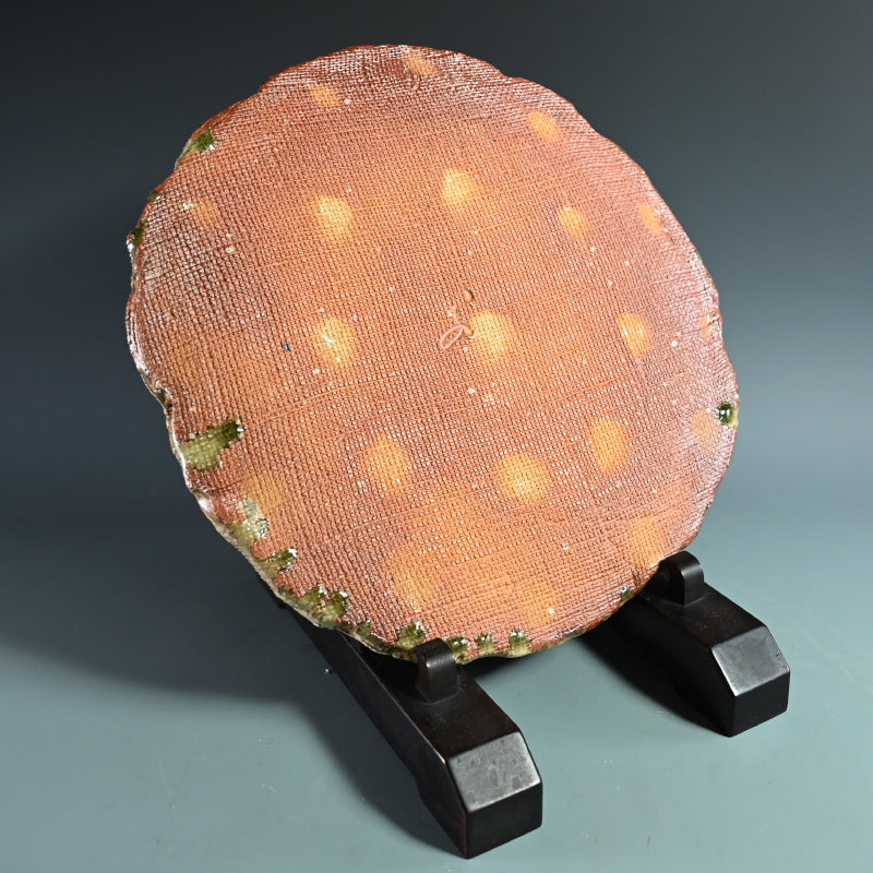 Radiacal Ash Glazed Swirling Iga Plate ー谷本 洋 "伊賀 皿"