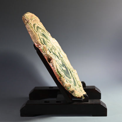 Radiacal Ash Glazed Swirling Iga Plate ー谷本 洋 "伊賀 皿"