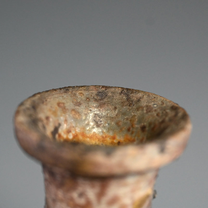 Masterpiece Bizen Yohen Vase ー各見 政峯 “備前窯変一輪花入”