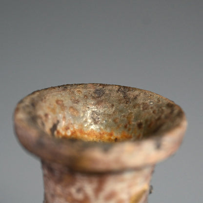 Masterpiece Bizen Yohen Vase ー各見 政峯 “備前窯変一輪花入”