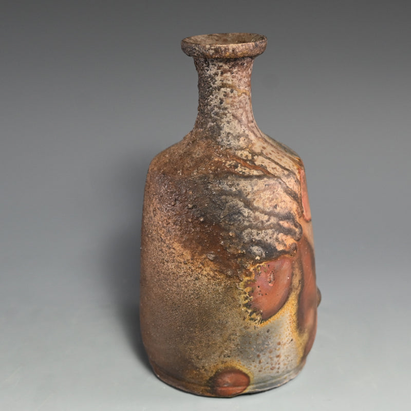 Masterpiece Bizen Yohen Vase ー各見 政峯 “備前窯変一輪花入”