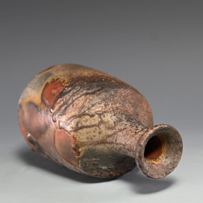 Masterpiece Bizen Yohen Vase ー各見 政峯 “備前窯変一輪花入”