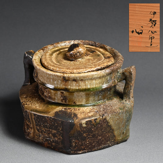 Rokkaku Iga Mizusashi ー小島 憲二 "伊賀 耳付水指"