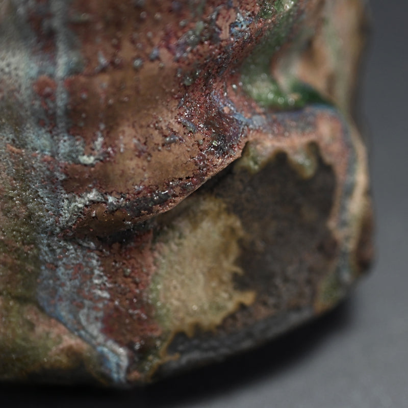 Contemporary Manyosai Vase by Shino Legend ー林 正太郎 “万葉彩 耳付花生”