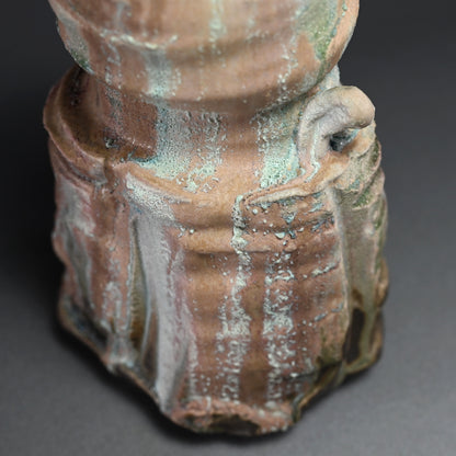 Contemporary Manyosai Vase by Shino Legend ー林 正太郎 “万葉彩 耳付花生”