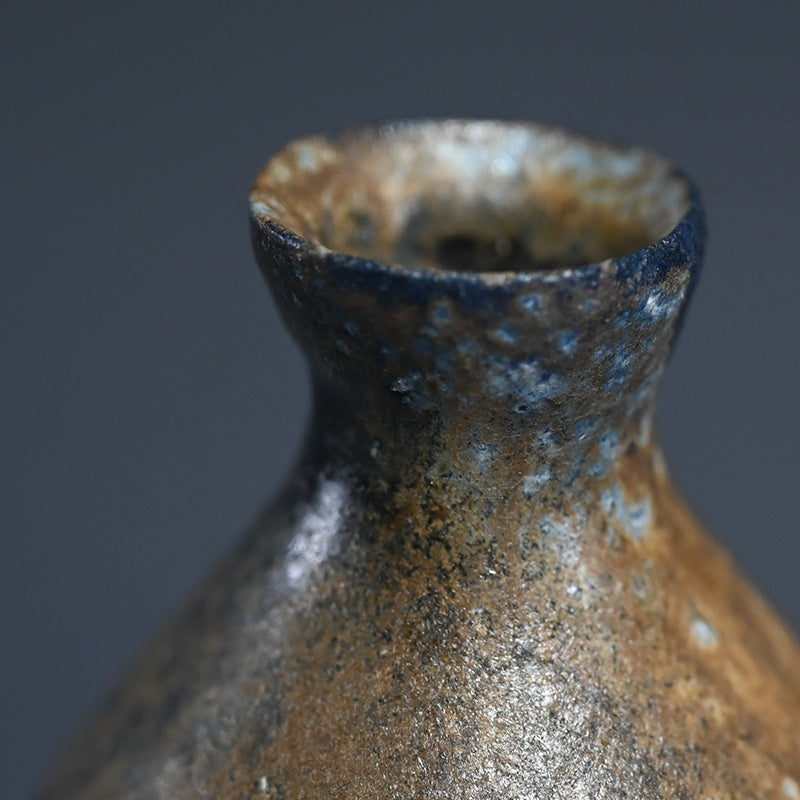 Black Bizen Tokkuri Sake Flask ー伊勢崎 晃一朗 "黒徳利"