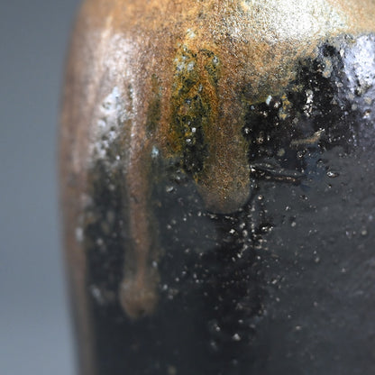 Black Bizen Tokkuri Sake Flask ー伊勢崎 晃一朗 "黒徳利"