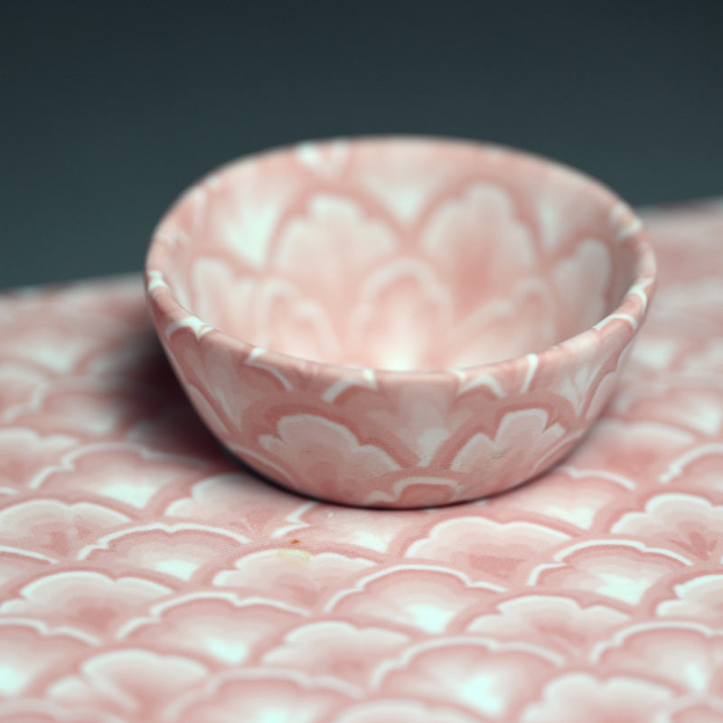 Sake Cup & Plate Set, Pink