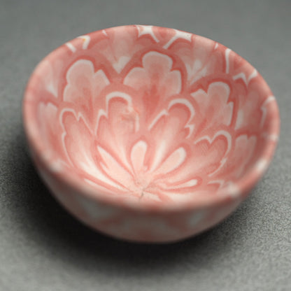 Sake Cup & Plate Set, Pink