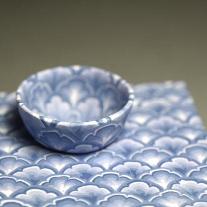 Sake Cup & Plate Set, Blue