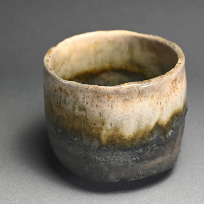 White and Black Chawan Tea Bowl ー“白黒茶碗 不二山”