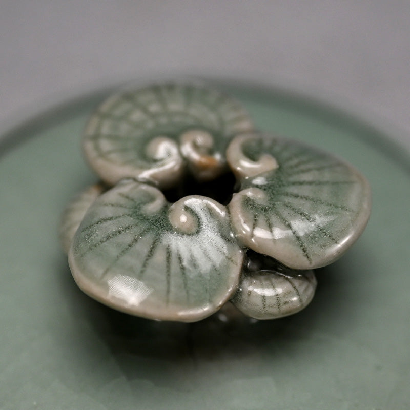 Kozan Unkaku Celaodn Koro Incense Burner ー宮川 (真葛) 香山 "雲鶴 青磁釉 香爐"