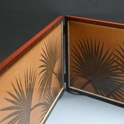 Mid-century Lacquer Furosaki Byobu ー番浦 省吾 “棕梠之圖風呂先屏風”