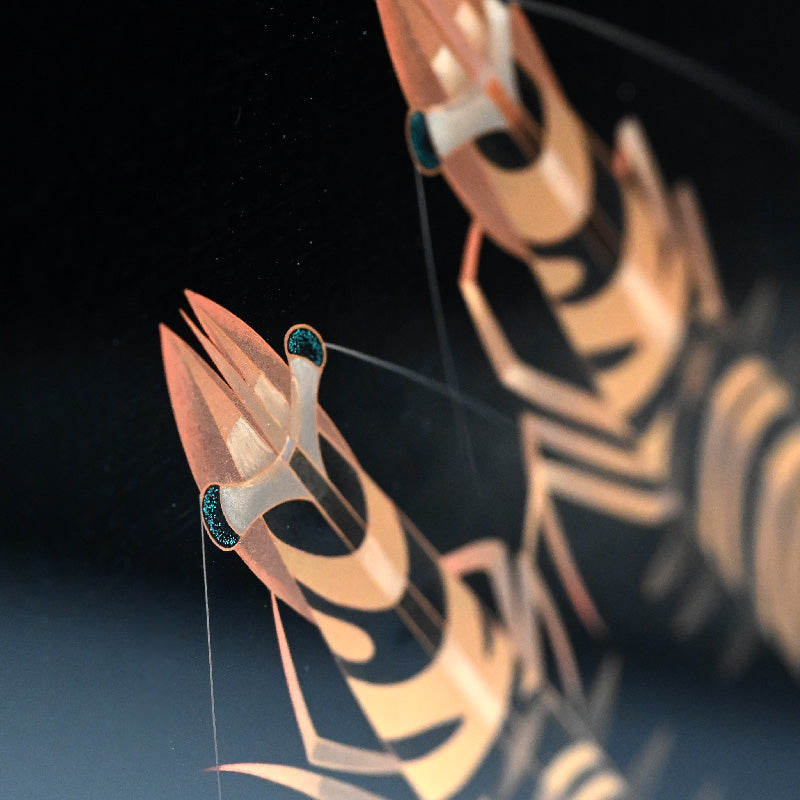 Tiger Shrimp Lacquer Screen ー尾長 保