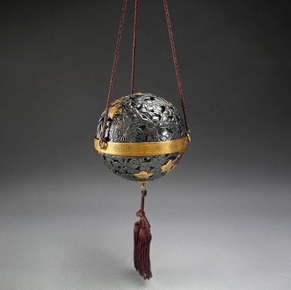Antique Autumn Grasses Tsurikoro Incense Burner