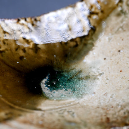 Slab Plate in Molten Ash by Iga Master ー新 学 "伊賀 長方皿"