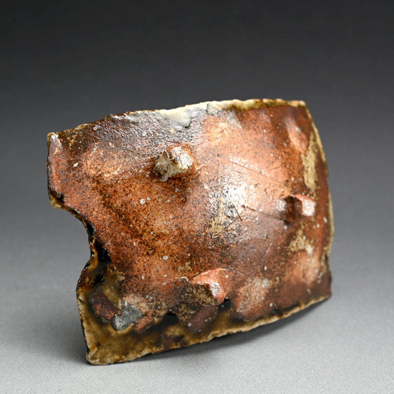Slab Plate in Molten Ash by Iga Master ー新 学 "伊賀 長方皿"