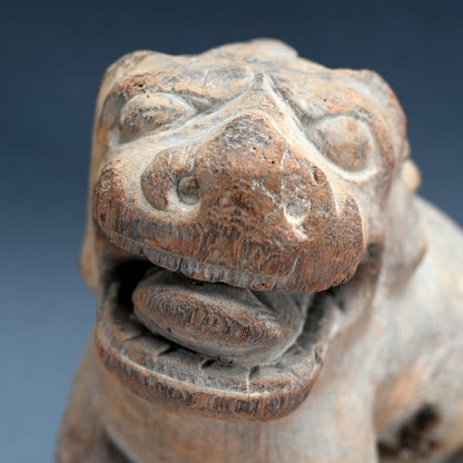 Momoyama to Early Edo Carved Wood Koma-inu Guardian