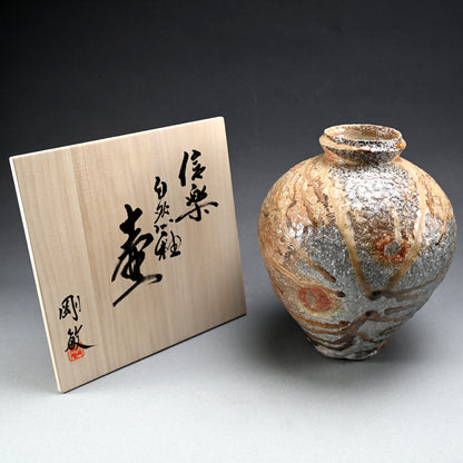 Fabulous Contemporary Anagama Tsubo ー古谷 剛敏 "信楽自然釉壺"