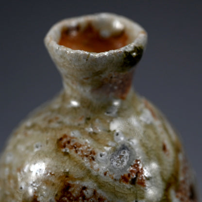 Shigaraki Ash Glazed Tokkuri Sake Flask ー古谷 剛敏 "信楽自然釉 徳利"