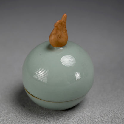 Porcelain Kogo Incense Case, 1921, Zodiac