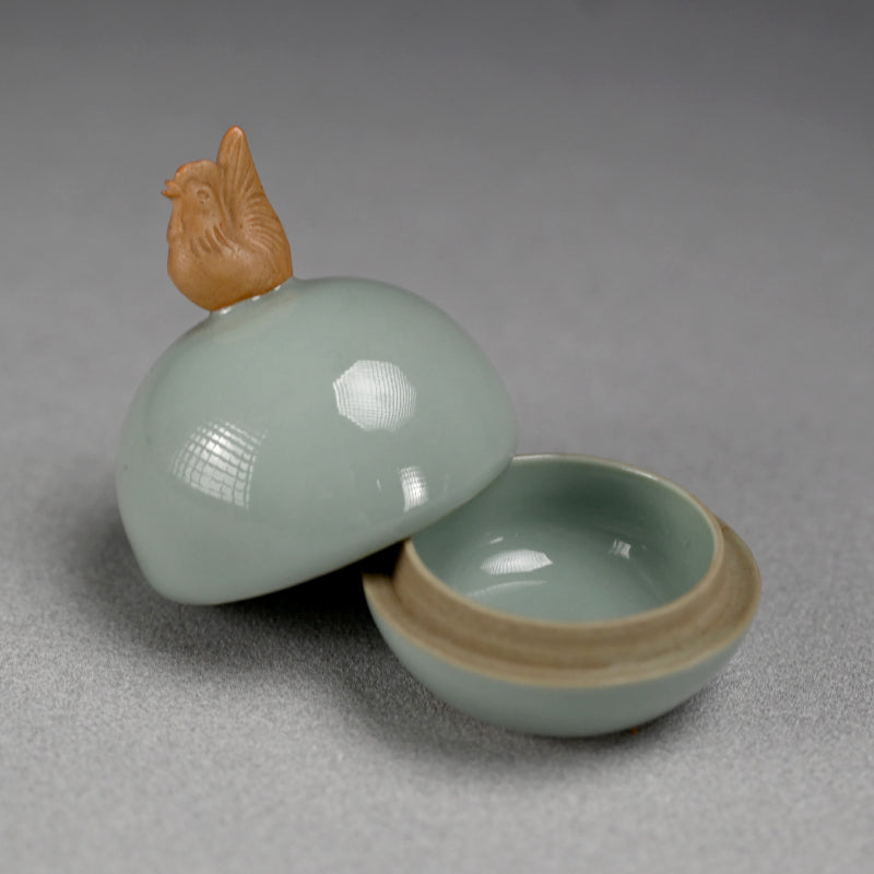 Porcelain Kogo Incense Case, 1921, Zodiac