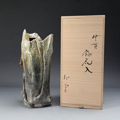 Iga Shinogi Vase ー新 学 “伊賀 鎬花入”