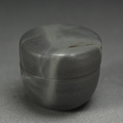 Rare! Ao-Bizen Natsume Tea Container ー岸本明彦 "備前 棗"