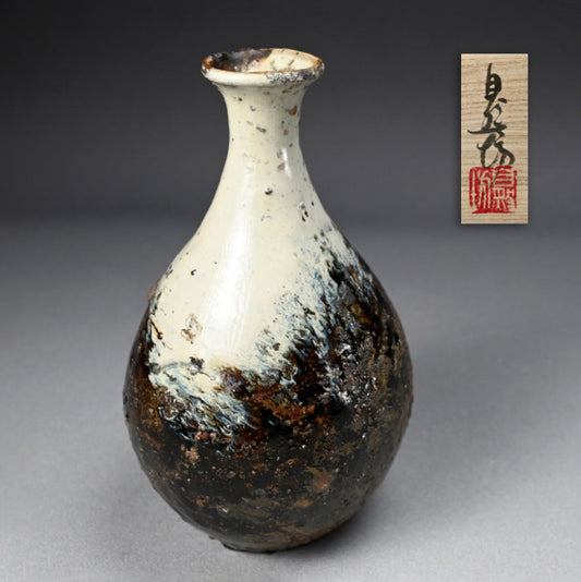Stellar Chossen Karatsu Vase ー中川 自然坊 "挑戦唐津鶴首花入"