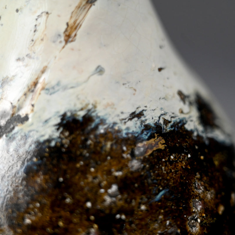 Stellar Chossen Karatsu Vase ー中川 自然坊 "挑戦唐津鶴首花入"