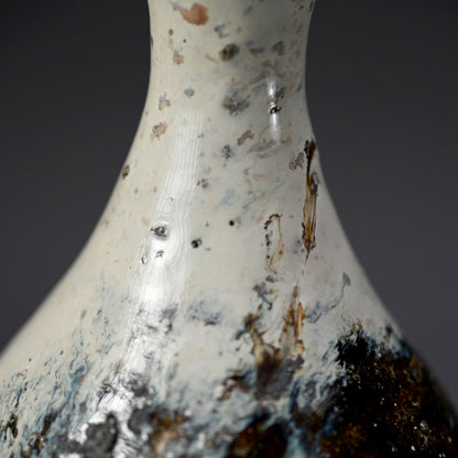 Stellar Chossen Karatsu Vase ー中川 自然坊 "挑戦唐津鶴首花入"