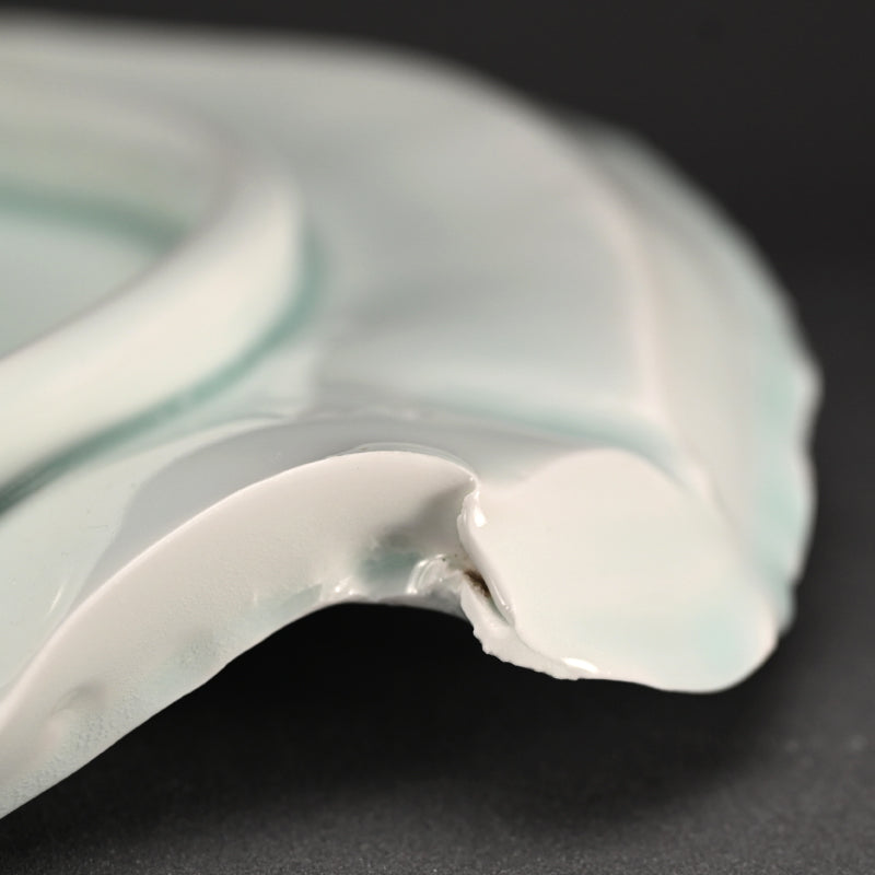 Seihakuji Celadon Porcelain Platter ー"青白磁 ring"