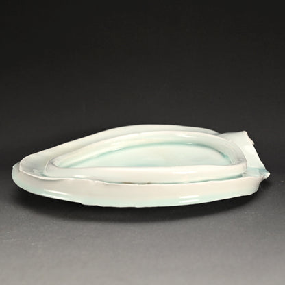 Seihakuji Celadon Porcelain Platter ー"青白磁 ring"