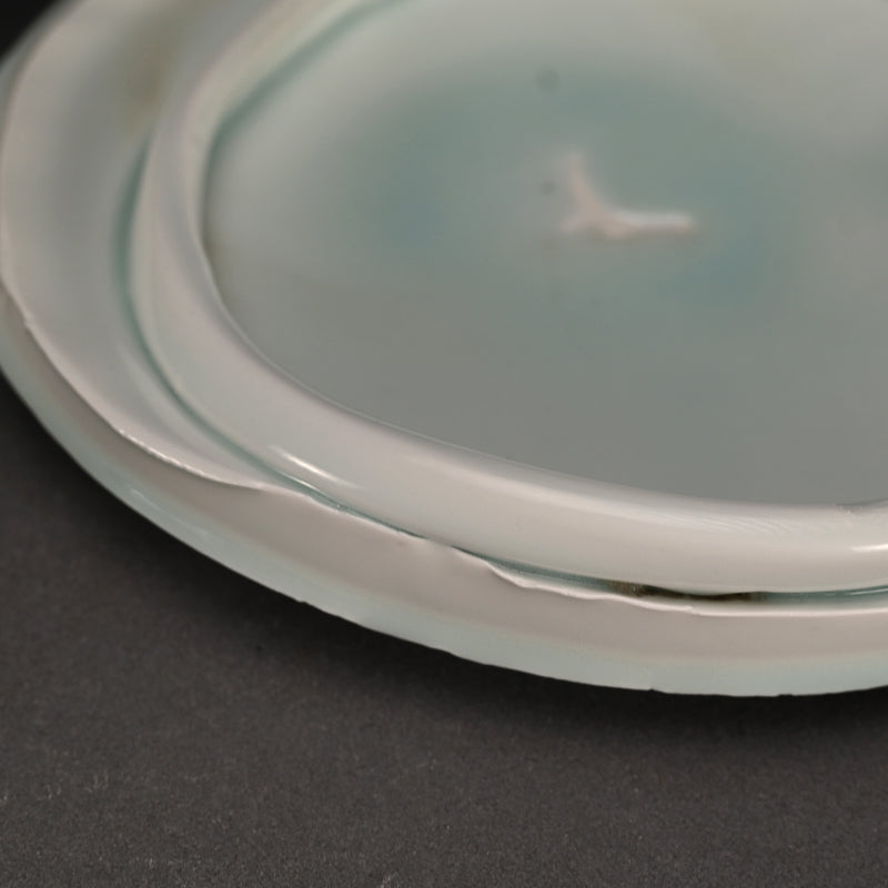 Seihakuji Celadon Porcelain Platter ー"青白磁 ring"