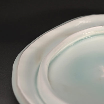 Seihakuji Celadon Porcelain Platter ー"青白磁 ring"