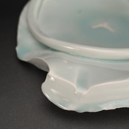 Seihakuji Celadon Porcelain Platter ー"青白磁 ring"