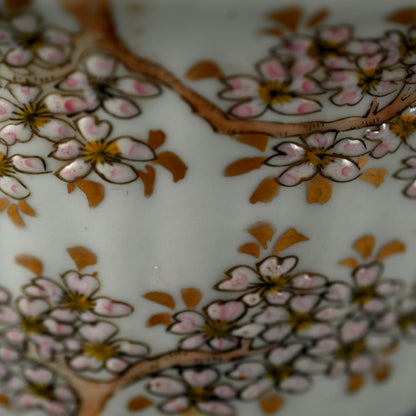 19th C. Imari Porcelain Bowl Set, Rabbits & Cherry Blossoms