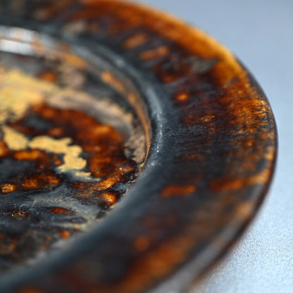 Rim Plate from Rakutogama ー楽久登窯 西村 昌光 "鉄釉八.五寸 リム皿"