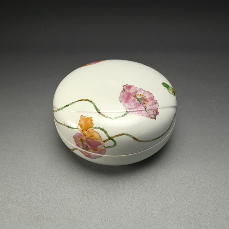 陶箱 ケシ ー丹澤裕子「芥子文陶筥」出品