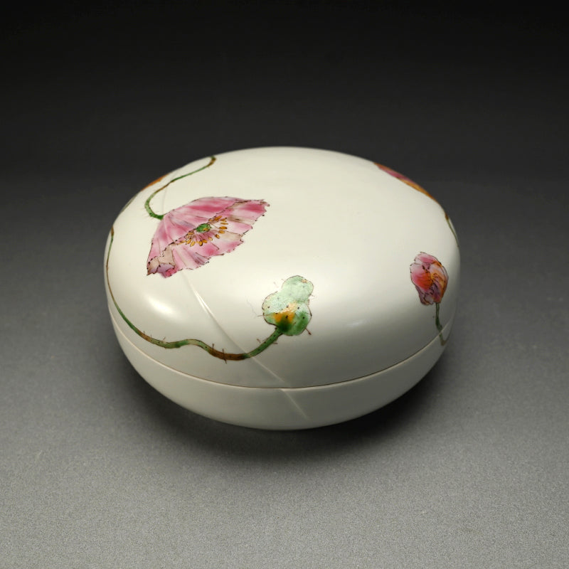 陶箱 ケシ ー丹澤裕子「芥子文陶筥」出品