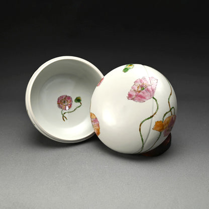 陶箱 ケシ ー丹澤裕子「芥子文陶筥」出品