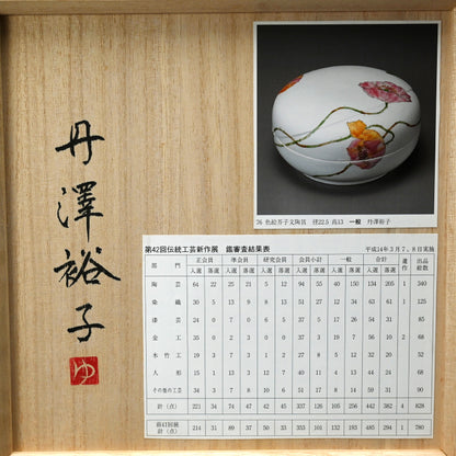 陶箱 ケシ ー丹澤裕子「芥子文陶筥」出品