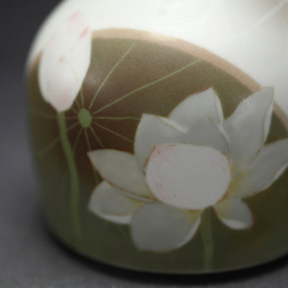 Lotus Sake set ー藤井 隆之 "吹染 蓮図酒器収納筥"