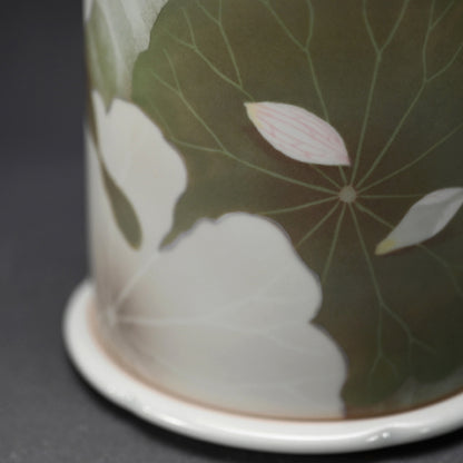 Lotus Sake set ー藤井 隆之 "吹染 蓮図酒器収納筥"