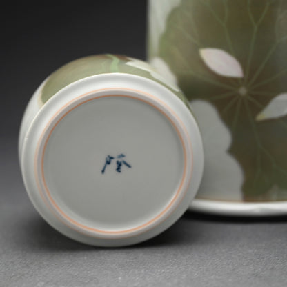 Lotus Sake set ー藤井 隆之 "吹染 蓮図酒器収納筥"